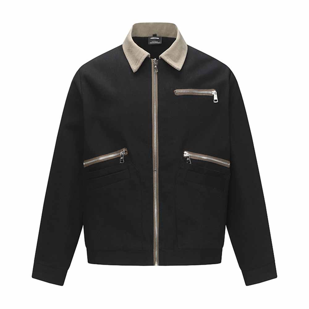 American Retro Multi-Zip Pocket Lapel Cargo Jacket | Gthic.com