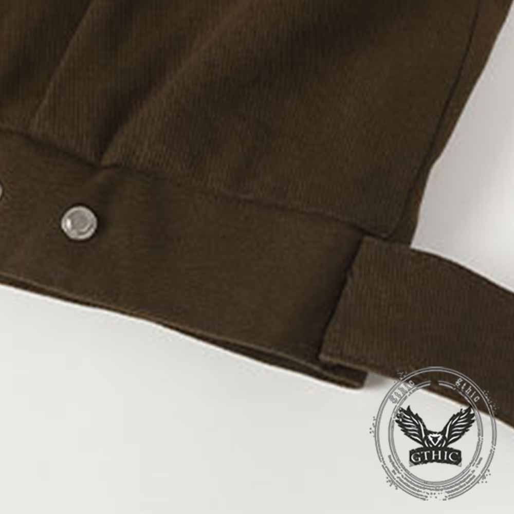 American Retro Multi-Zip Pocket Lapel Cargo Jacket