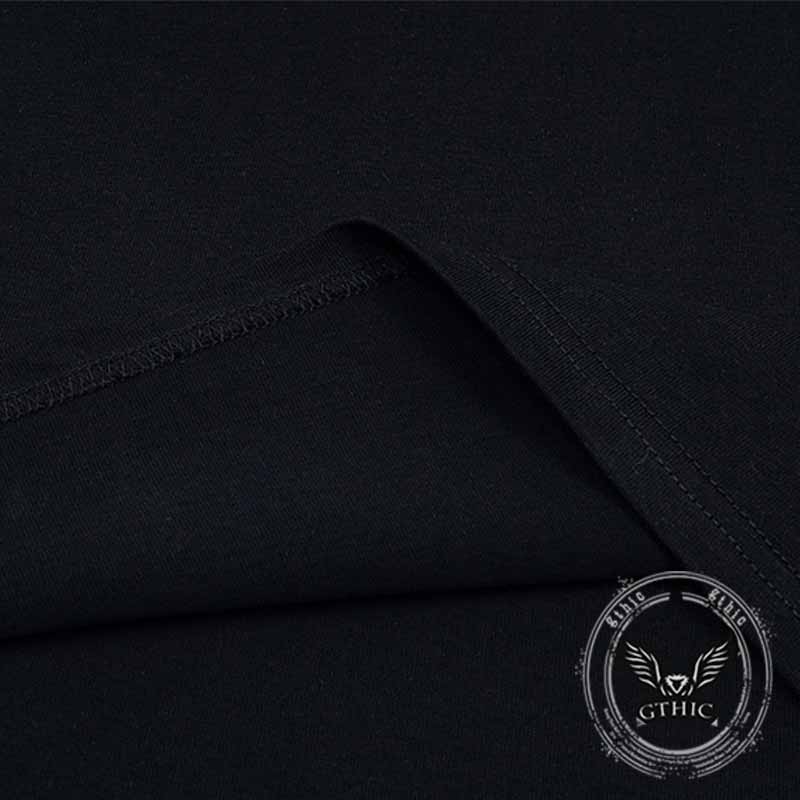 American Retro Nail Beads Letter Pattern T-shirt