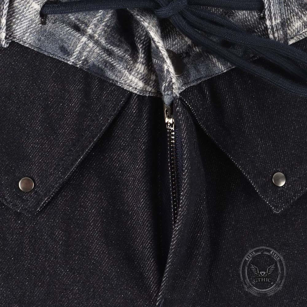 Pantaloni punk da uomo in cotone con stampa teschio patch