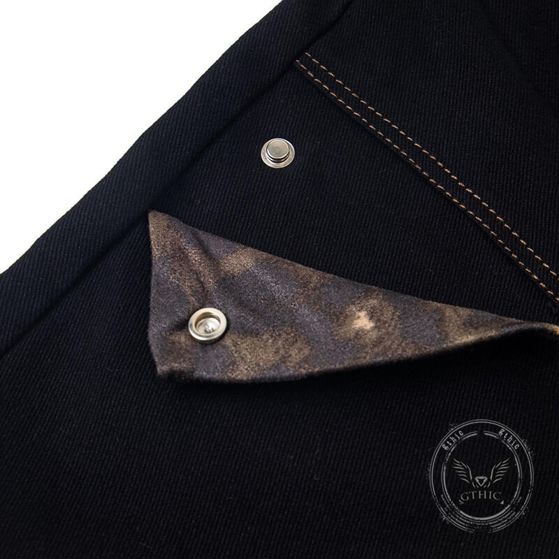 American Retro Slim-Fit Multi-Button Frayed Jeans