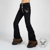 American Retro Slim-Fit Multi-Button Frayed Jeans | Gthic.com