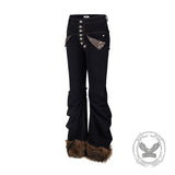American Retro Slim-Fit Multi-Button Frayed Jeans