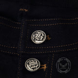 American Retro Slim-Fit Multi-Button Frayed Jeans