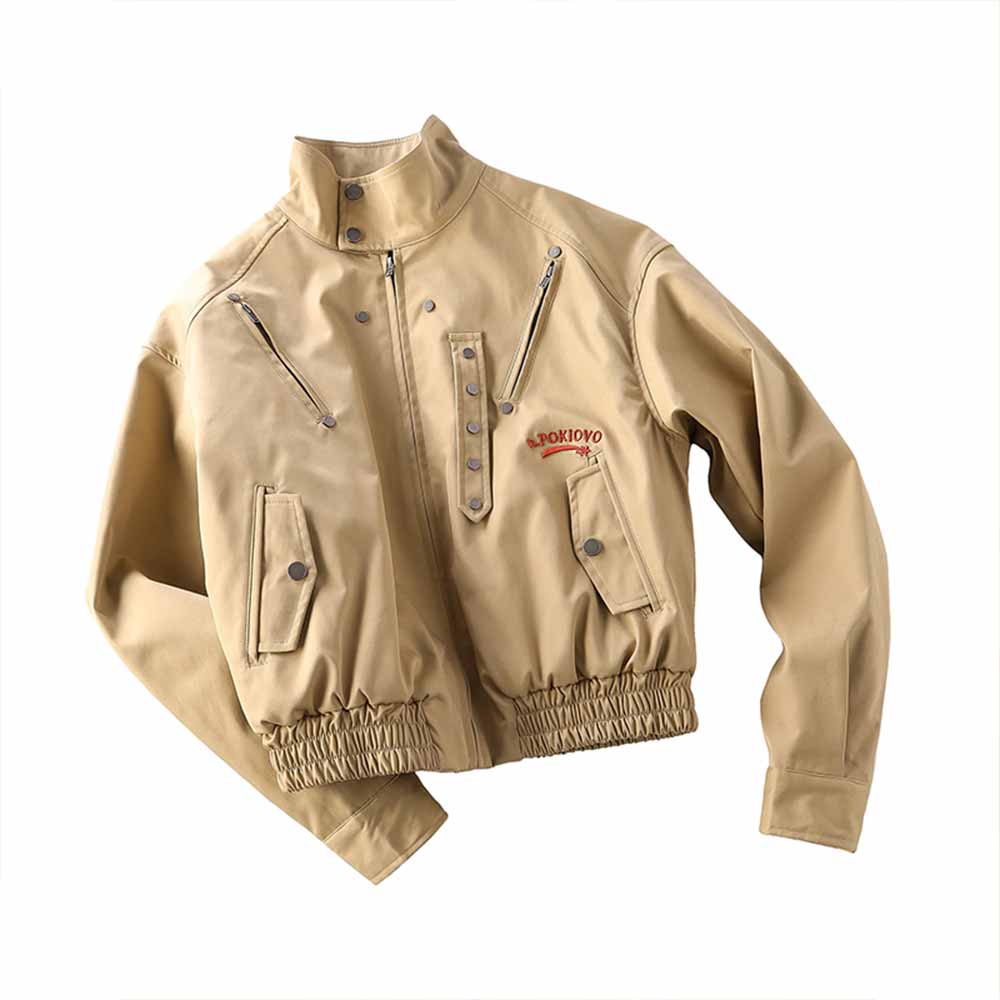 American Retro Stand-Up Collar Zip-Up Jacket | Gthic.com