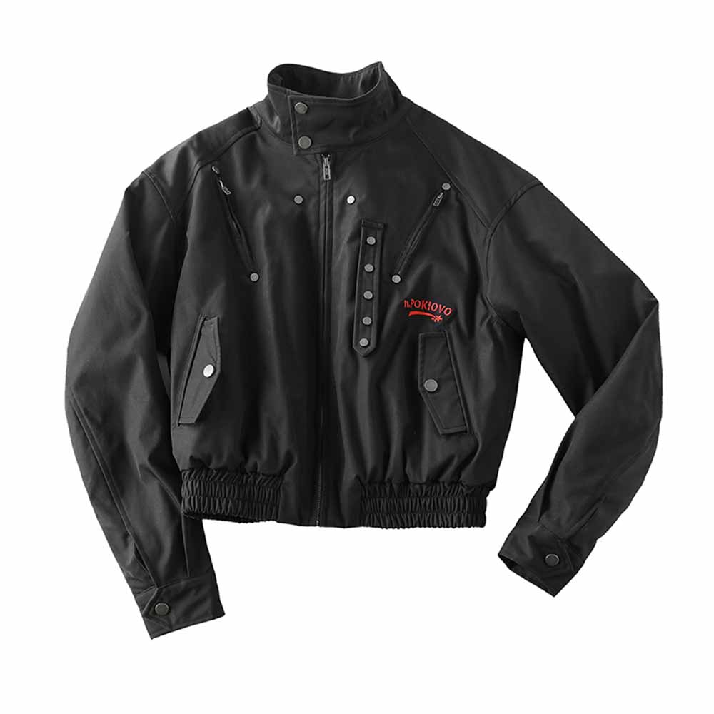American Retro Stand-Up Collar Zip-Up Jacket | Gthic.com