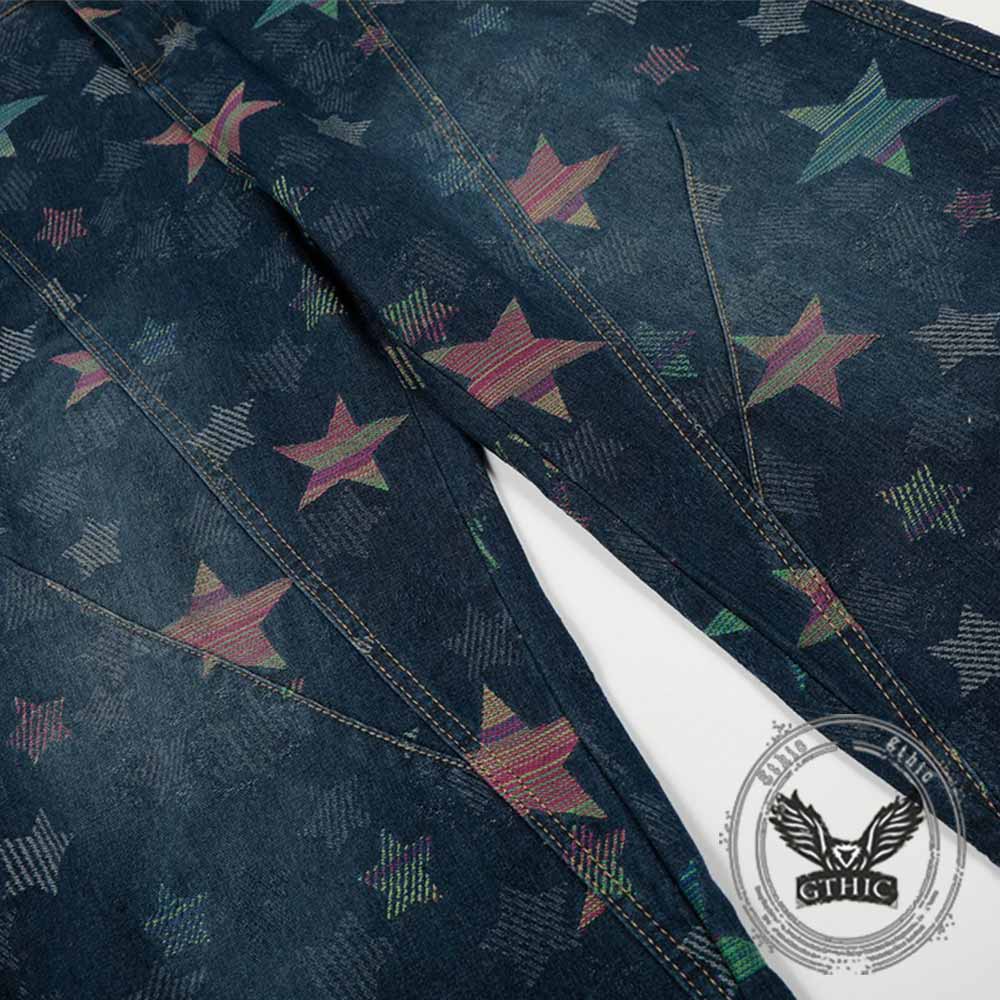 Punk-Hose für Herren aus Baumwolle mit Aufnäher und Totenkopf-Aufdruck