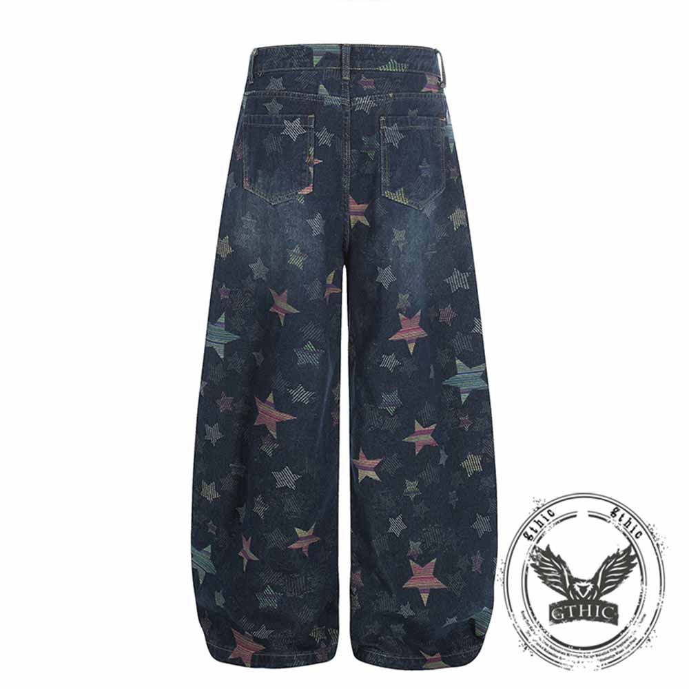 Punk-Hose für Herren aus Baumwolle mit Aufnäher und Totenkopf-Aufdruck