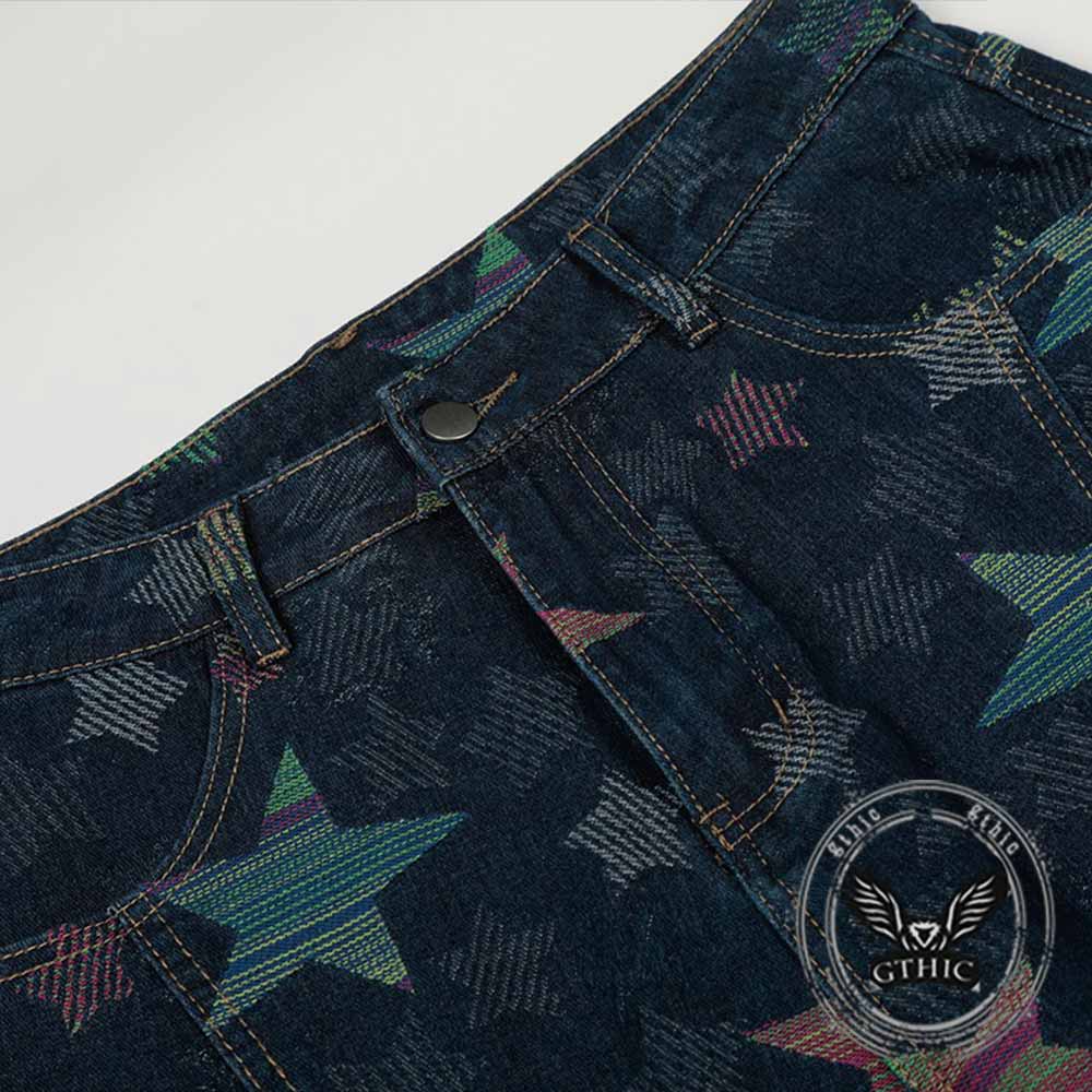 Punk-Hose für Herren aus Baumwolle mit Aufnäher und Totenkopf-Aufdruck