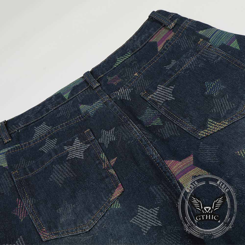 Punk-Hose für Herren aus Baumwolle mit Aufnäher und Totenkopf-Aufdruck