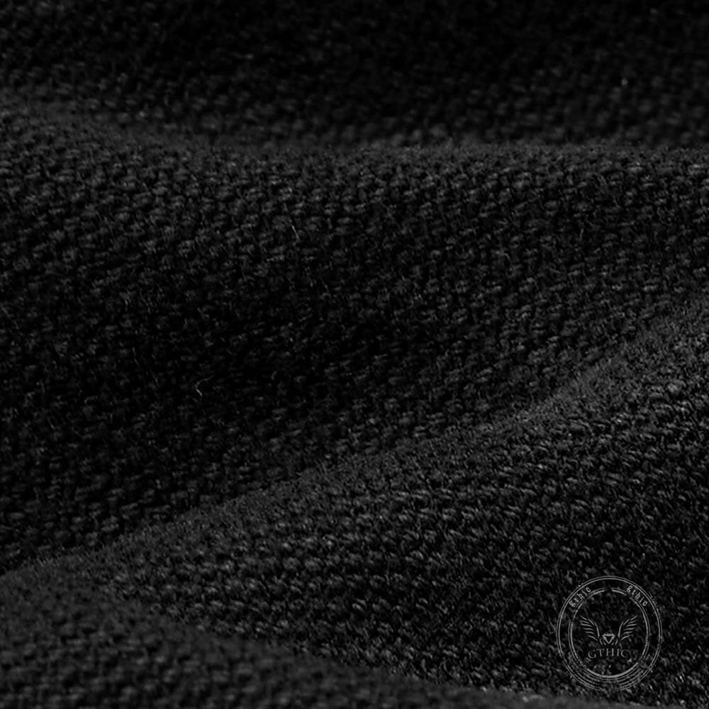 Pantaloni punk da uomo in cotone con stampa teschio patch