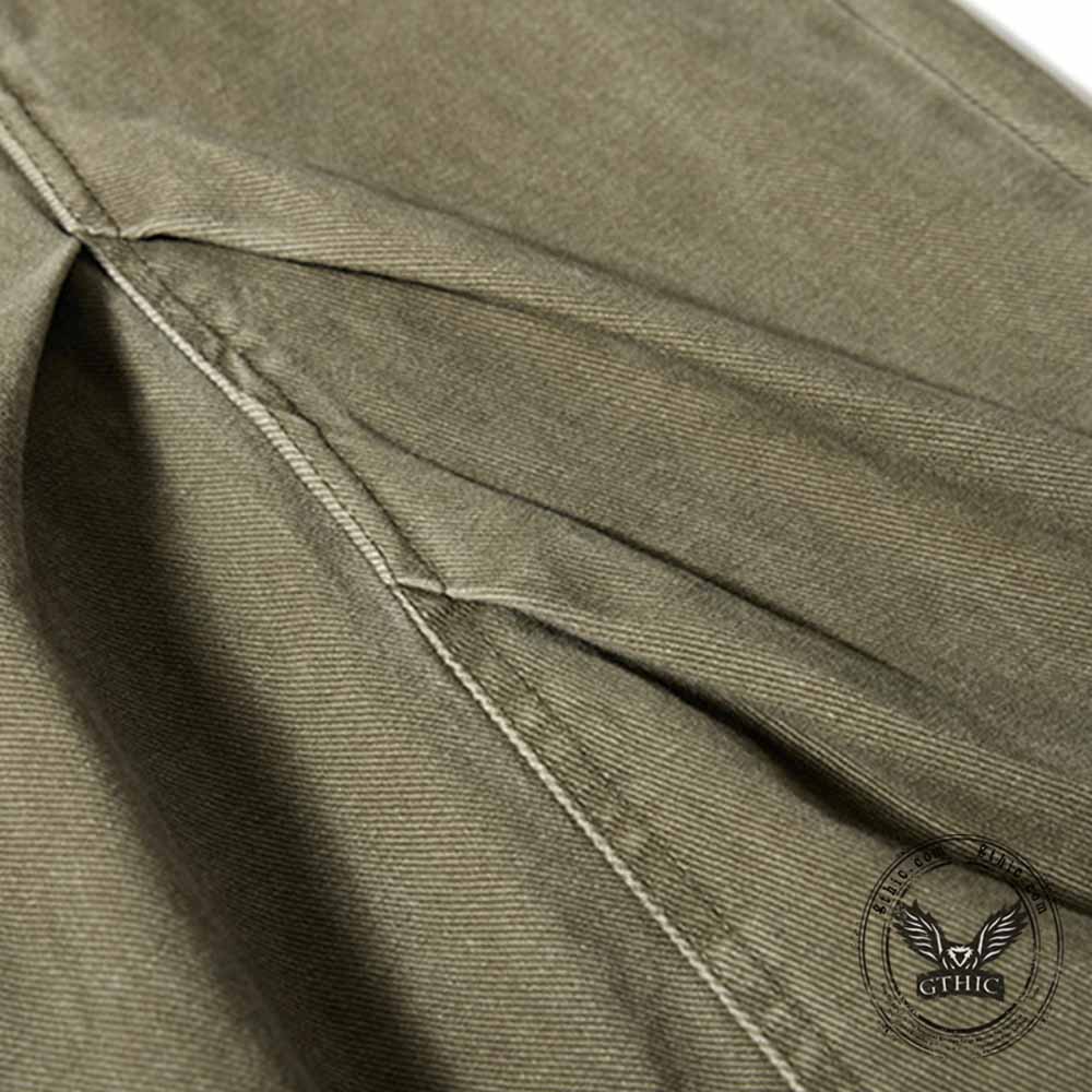 American Retro Wide Leg Large Pocket Cargo Overalls