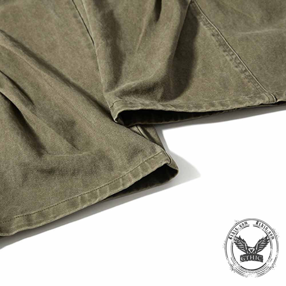 American Retro Wide Leg Large Pocket Cargo Overalls