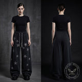 American Star-Print Loose Wide-Leg Casual Pants | Gthic.com