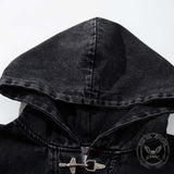 American Street Denim Toggle Clasp Hoodie Jeans Set