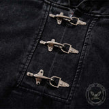 American Street Denim Toggle Clasp Hoodie Jeans Set