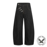 American Street Denim Toggle Clasp Hoodie Jeans Set