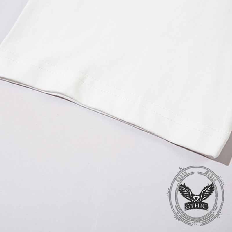 American Street Graffiti Crow Cross Print T-shirt