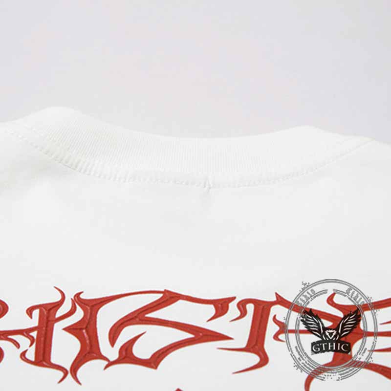 American Street Graffiti Crow Cross Print T-shirt