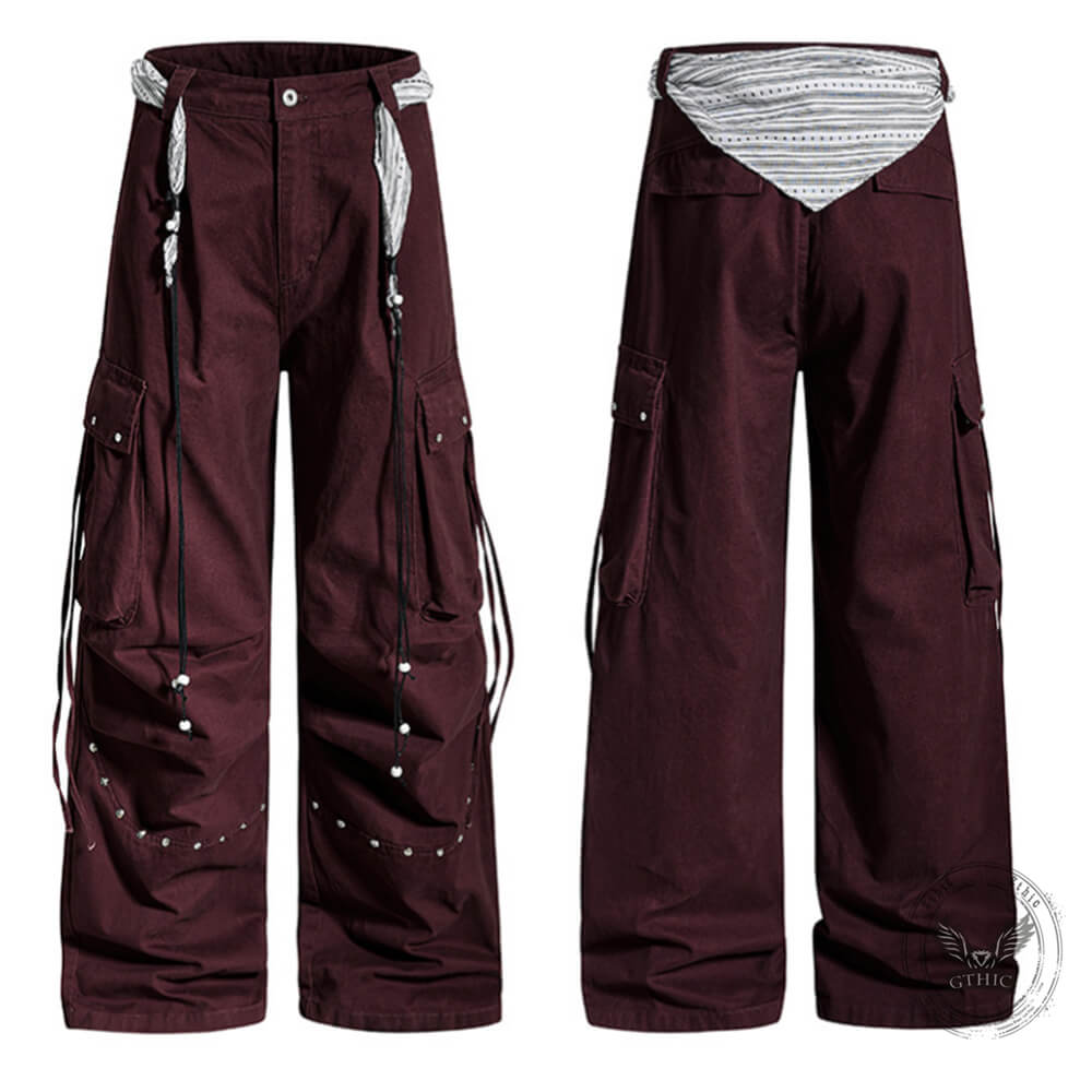 American Street Multi-Pocket Straight-Leg Cargo Pants | Gthic.com