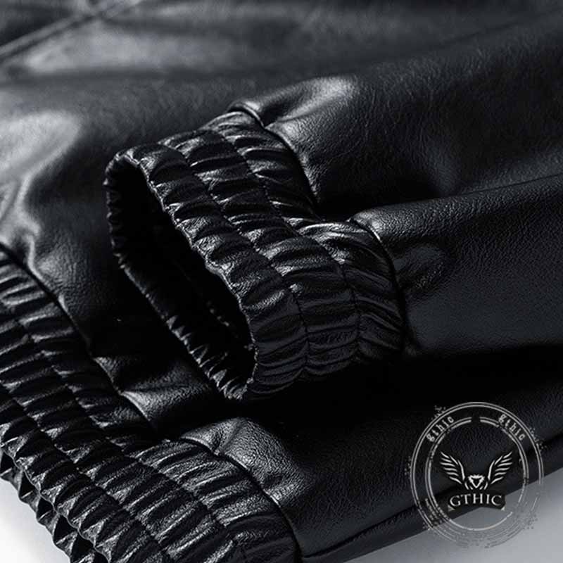 American Street PU Leather Loose Motorcycle Jacket