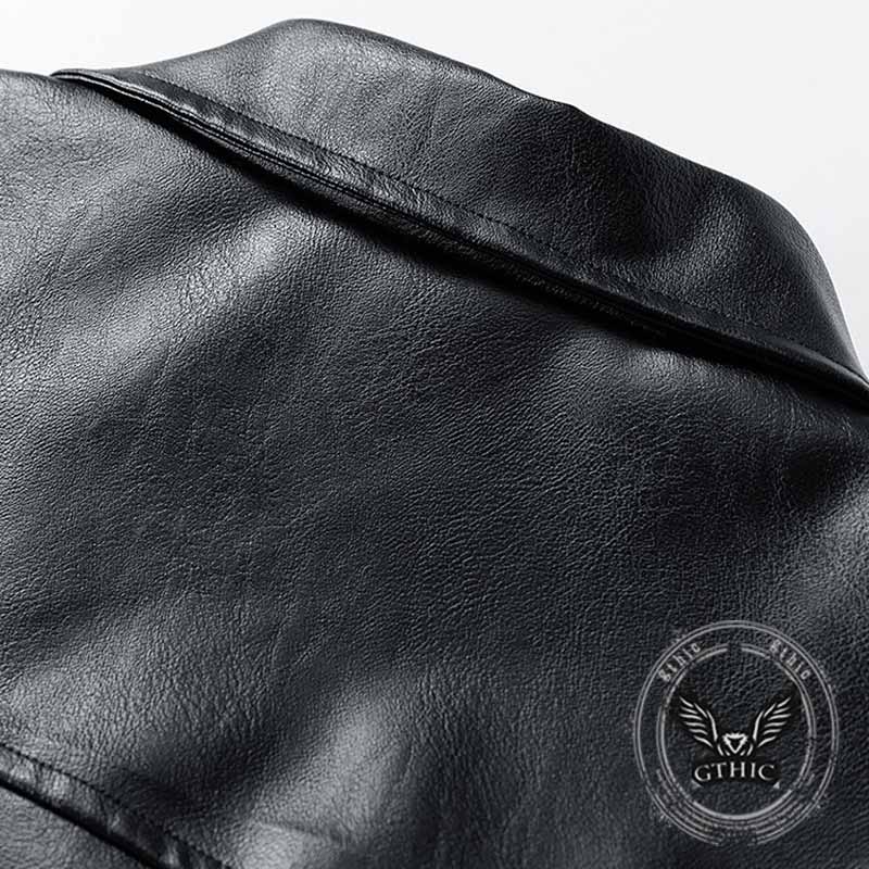 American Street PU Leather Loose Motorcycle Jacket