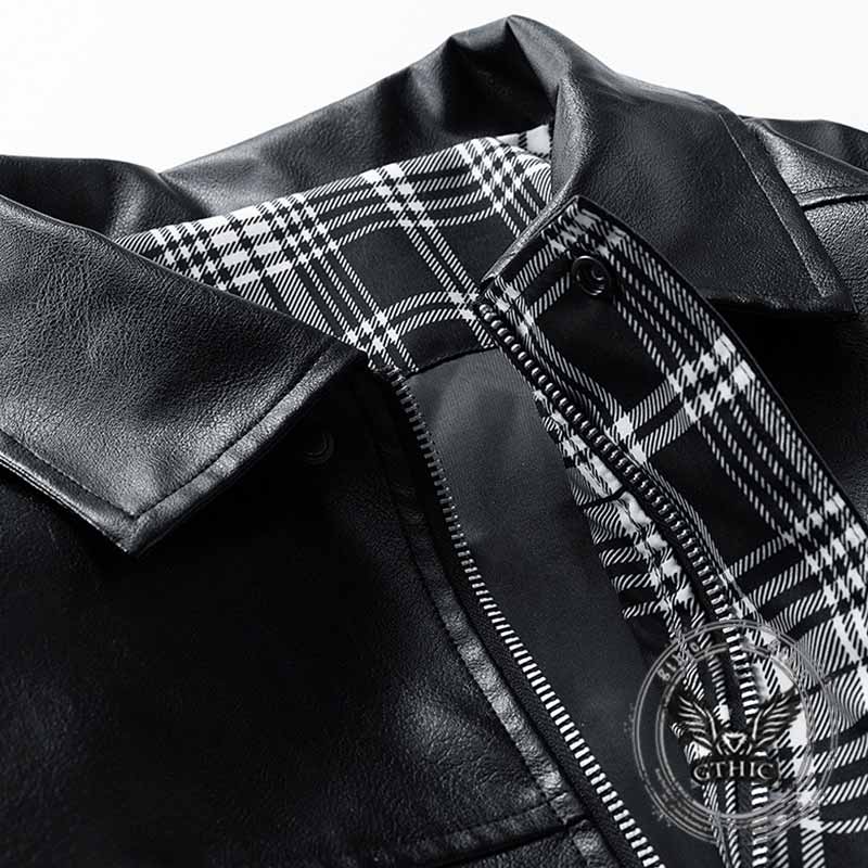 American Street PU Leather Loose Motorcycle Jacket