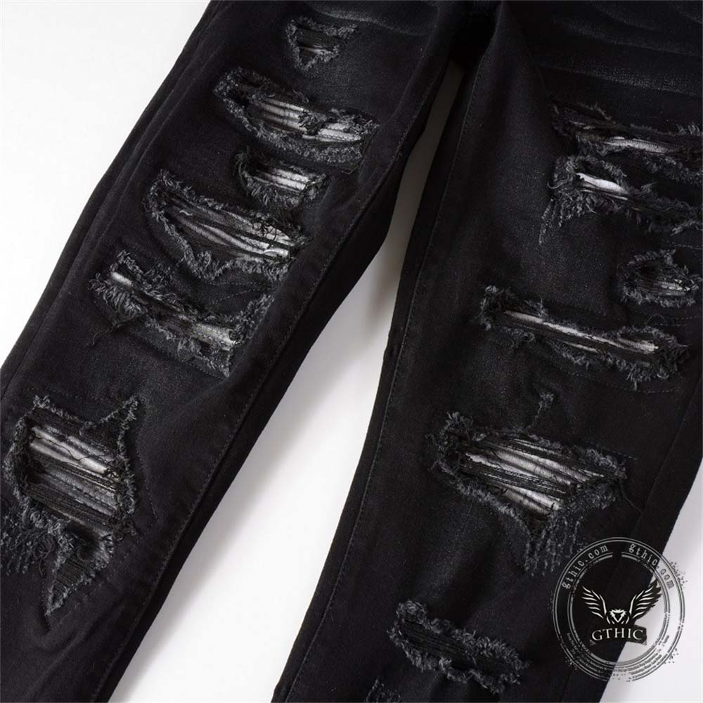 American Street Ripped Slim Fit Stretch Cotton Jeans