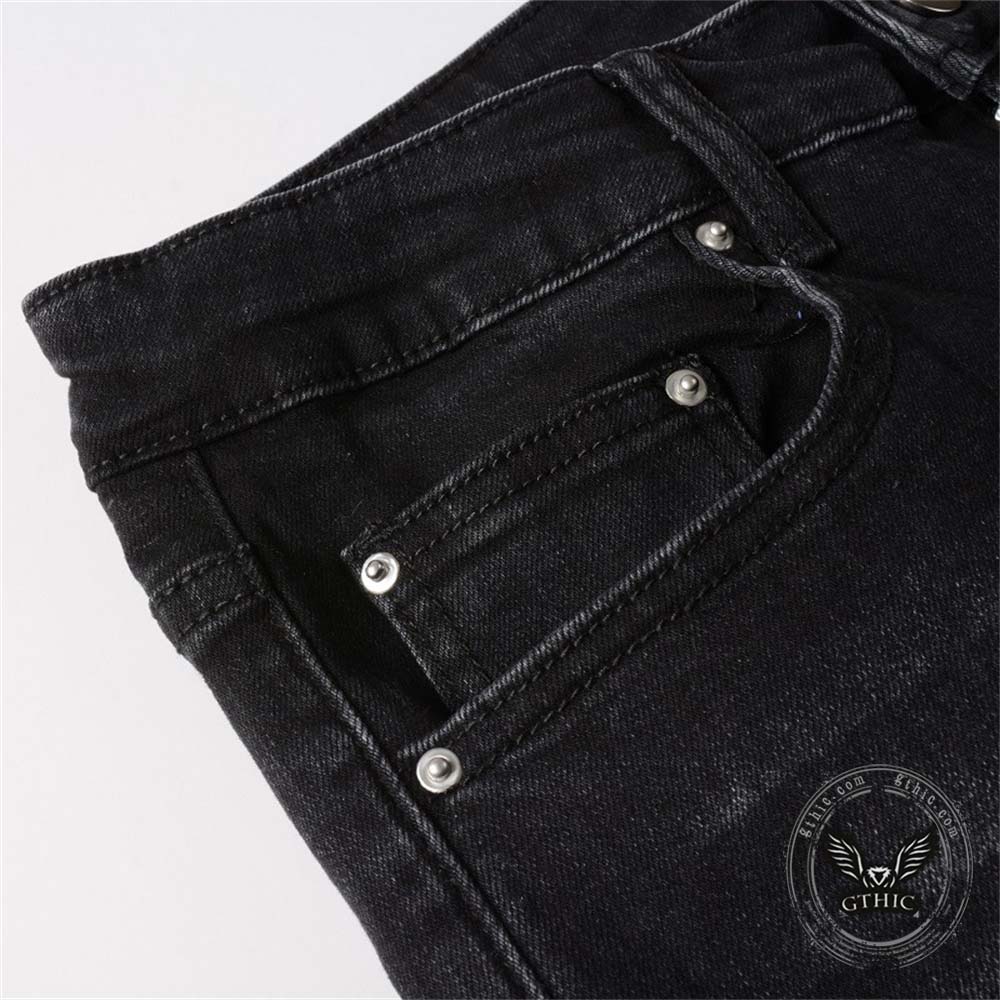 American Street Ripped Slim Fit Stretch Cotton Jeans