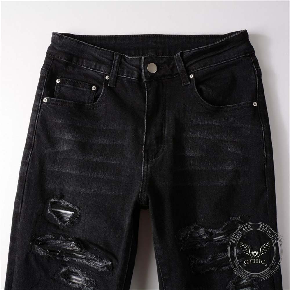 American Street Ripped Slim Fit Stretch Cotton Jeans