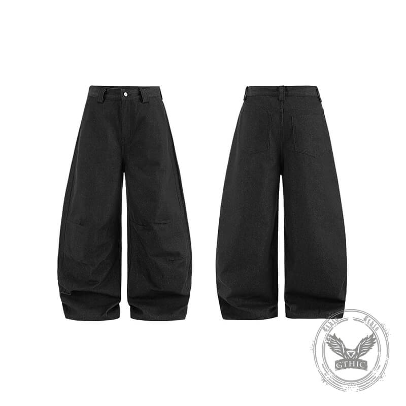 Pantalon Punk Homme en Coton Imprimé Crâne Patch