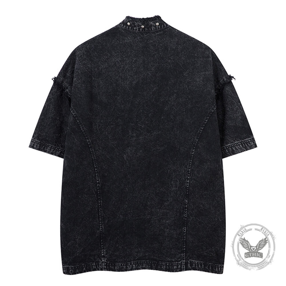 American Street Studs Distressed Loose-Fit T-Shirt