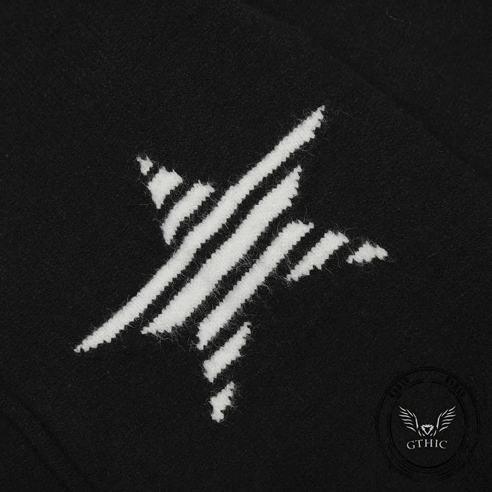 American Style Bunny Ear Star Hooded Sweater Cardigan