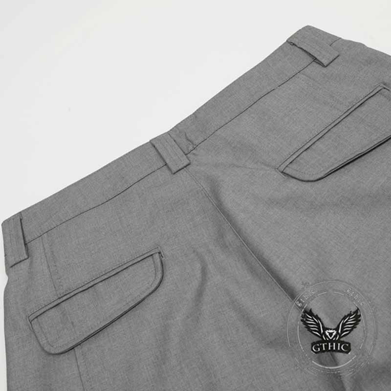 American Style Solid Color Wide-Leg Scimitar Pants