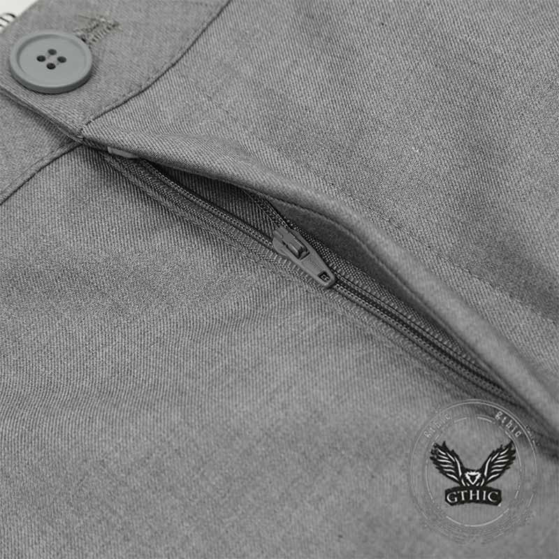 American Style Solid Color Wide-Leg Scimitar Pants