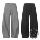 American Style Solid Color Wide-Leg Scimitar Pants | Gthic.com