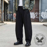 American Style Solid Color Wide-Leg Scimitar Pants | Gthic.com