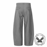 American Style Solid Color Wide-Leg Scimitar Pants