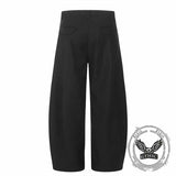 American Style Solid Color Wide-Leg Scimitar Pants