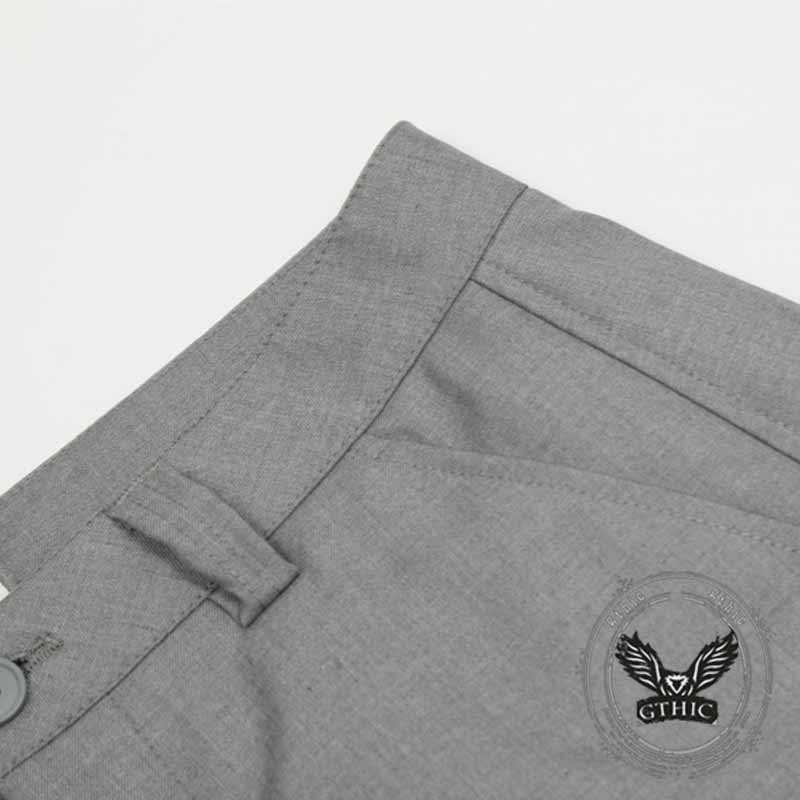 American Style Solid Color Wide-Leg Scimitar Pants