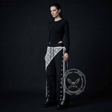 American Style Star Mesh Overlay Wide Leg Baggy Pants | Gthic.com