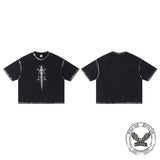American Vintage-Style Skeletal Spine Print T-shirt | Gthic.com