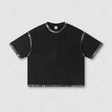American Vintage-Style Skeletal Spine Print T-shirt