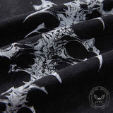 American Vintage-Style Skeletal Spine Print T-shirt