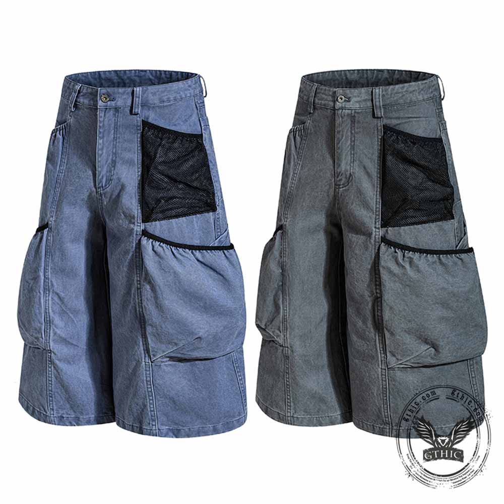 American Vintage Loose Multi-Pocket Cargo Shorts | Gthic.com