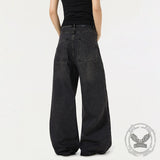 American Vintage Washed Deconstructed Wide-Leg Jeans