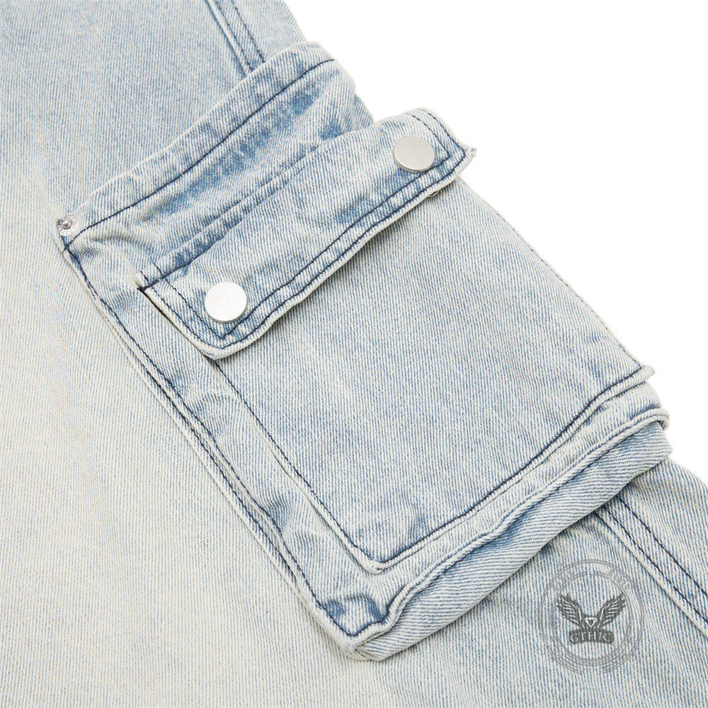 American Vintage Washed Loose-Fit Multi-Pocket Cargo Shorts