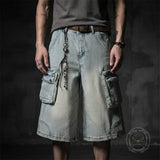 American Vintage Washed Loose-Fit Multi-Pocket Cargo Shorts | Gthic.com