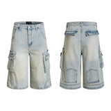 American Vintage Washed Loose-Fit Multi-Pocket Cargo Shorts | Gthic.com