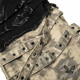 American Wasteland-Style Faux Two-Piece Cargo Pants